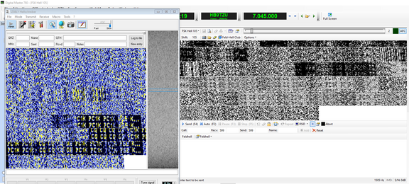 Difference between IZ8BLY Hellschreiber and DM780