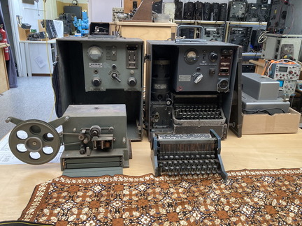 Feldhellschreiber with print only unit in museum in 2026